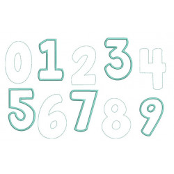 Stickserie - Alpha Kiddie Zahlen in 3 Ausführungen